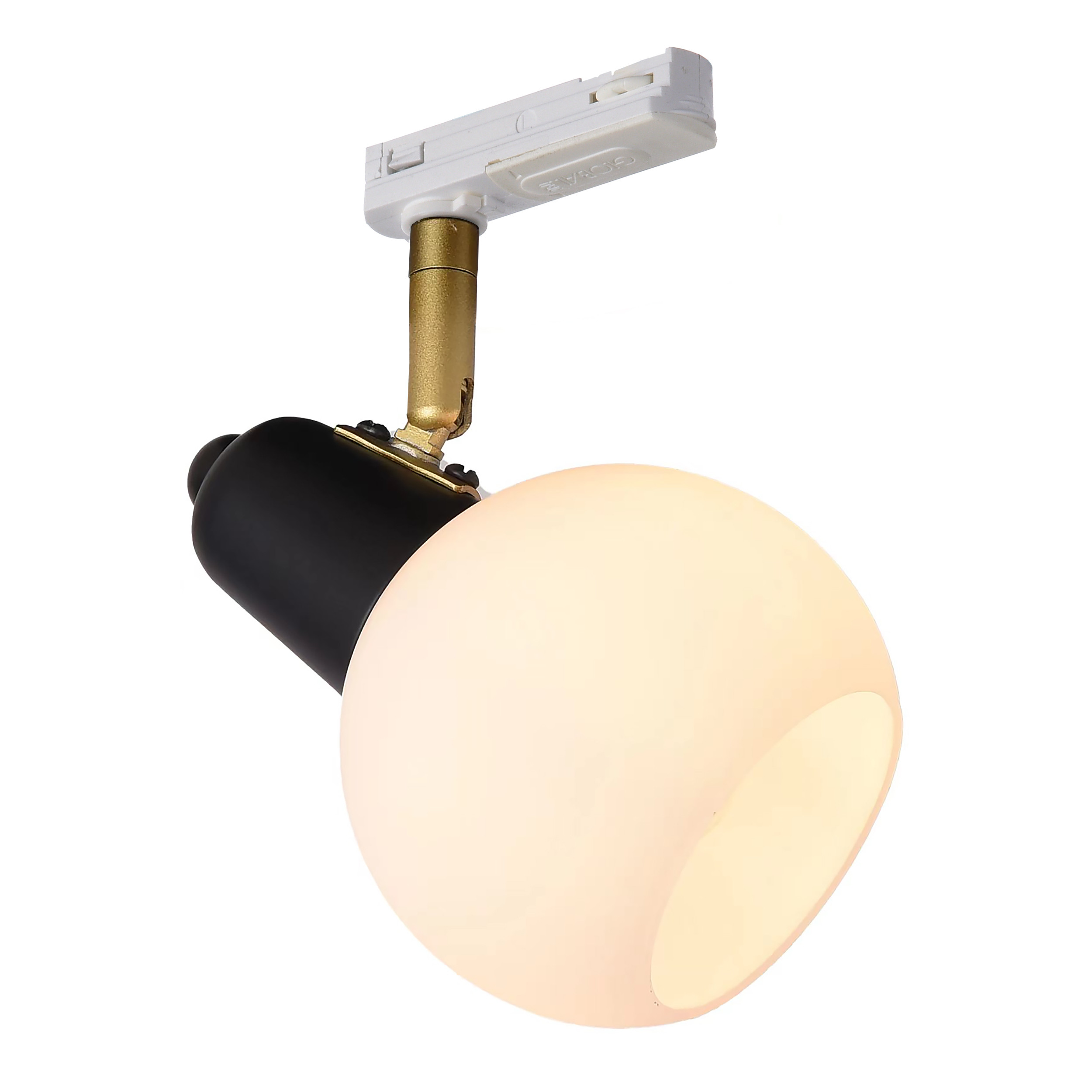 Track light FocusLight KIIRA GB66 Ø10cm, black/Matt gold